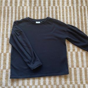 Crew Neck Sweater Puffy Sleeves